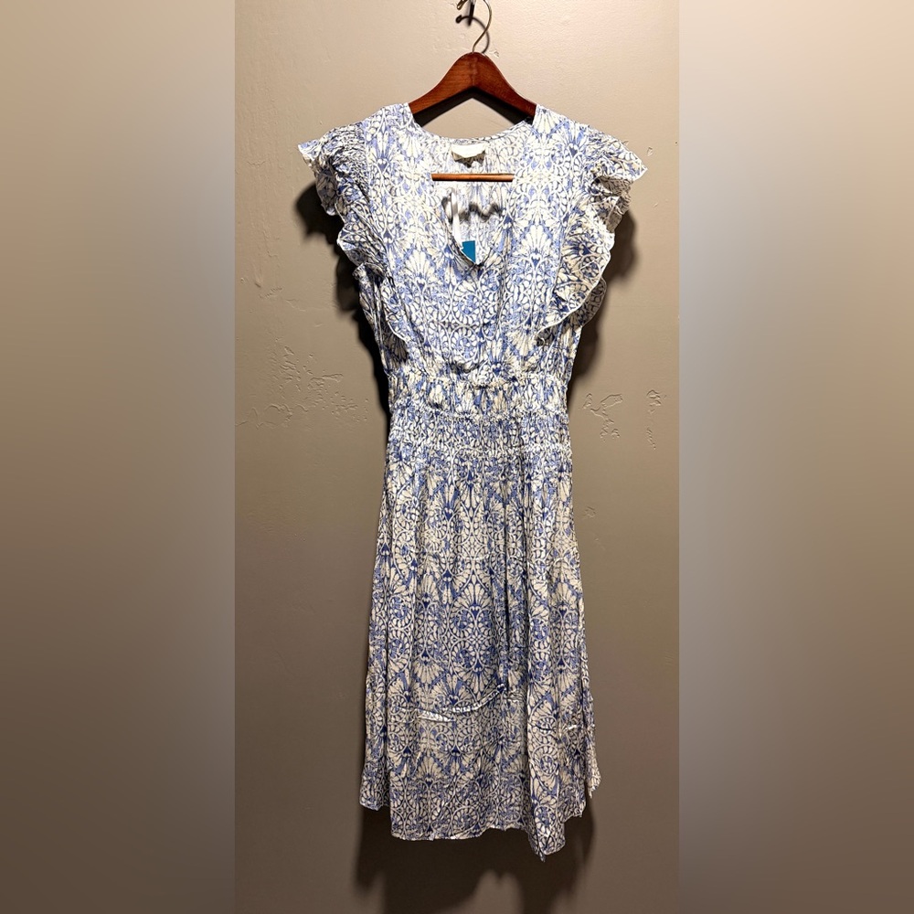 $237 NWT Guadalupe Charlize Paisley Ruffle Dress